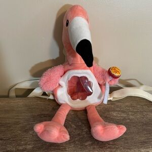 Chupa Chups Lollipop Pink Flamingo Plush Backpack Limited Edition